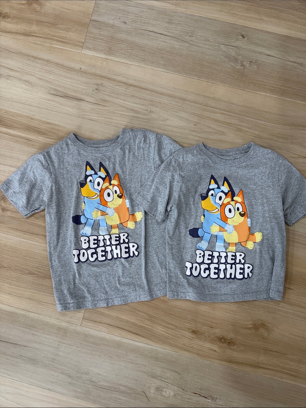 Grey "Better Together" Kids T-Shirt with Cartoon Characters